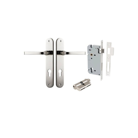 Iver Annecy Door Lever Handle On Oval Backplate - primehardware