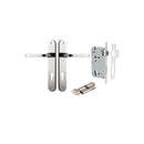 Iver Annecy Solid Brass Door Lever on Oval Backplate | Entrance Kit (Key/Thumb) | 9 Finishes - Polished Nickel