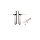 Iver Annecy Solid Brass Door Lever on Oval Backplate | Passage Kit | 9 Finishes - Polished Nickel