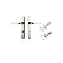 Iver Annecy Solid Brass Door Lever on Oval Backplate | Separate Privacy Kit | 9 Finishes - Polished Nickel