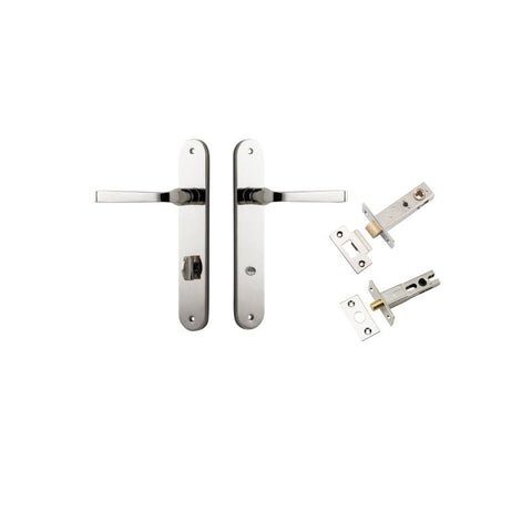 Iver Annecy Door Lever Handle On Oval Backplate - primehardware