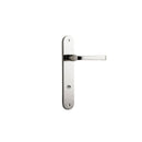 Iver Annecy Solid Brass Door Lever on Oval Backplate | Privacy Lever Set Only | 9 Finishes - Polished Nickel