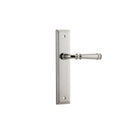 IVER Verona Door Lever Handle On Stepped Backplate | Passage Lever Set Only | 9 Finishes - Polished Nickel