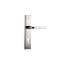 IVER Annecy Door Lever Handle On Stepped Backplate | Entrance Lever Set Only | 9 Finishes - Polished Nickel