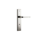 IVER Annecy Door Lever Handle On Stepped Backplate | Privacy Lever Set Only | 9 Finishes - Polished Nickel