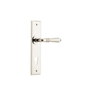 IVER Sarlat Door Lever Handle On Chamfered Backplate | Entrance Lever Set Only | 10 Finishes - Polished Nickel