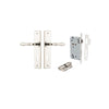 Iver Sarlat Door Lever Handle On Chamfered Backplate - primehardware
