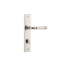 IVER Verona Door Lever Handle On Chamfered Backplate | Privacy Lever Set Only | 9 Finishes - Polished Nickel