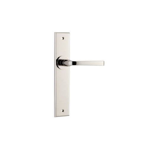 Iver Annecy Door Lever Handle On Chamfered Backplate - primehardware