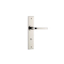 IVER Annecy Door Lever Handle On Chamfered Backplate | Privacy Lever Set Only | 9 Finishes - Polished Nickel