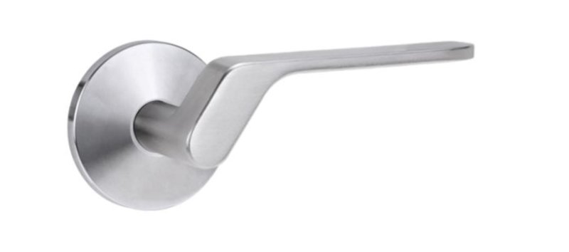 Lockwood 1360 Series 41 Lever on Round Rose Full Set Left Hand Satin Chrome 1360/1361/41LSC - primehardware