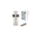 IVER Paddington Door Knob On Rectangular Backplate | Entrance Kit (Key/Thumb) | 9 Finishes - Polished Nickel