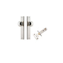 IVER Paddington Door Knob On Rectangular Backplate | Passage Kit | 9 Finishes - Polished Nickel