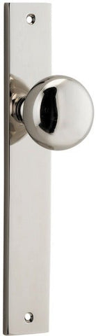 Iver Cambridge Door Knob On Rectangular Backplate - primehardware