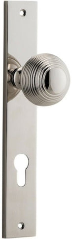 Iver Guildford Door Knob On Rectangular Backplate - primehardware