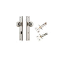 IVER Guildford Door Knob On Rectangular Backplate | Separate Privacy Kit | 9 Finishes - Polished Nickel