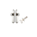 IVER Paddington Door Knob On Shouldered Backplate | Passage Kit | 9 Finishes - Polished Nickel