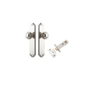 IVER Guildford Door Knob On Shouldered Backplate | Passage Kit | 8 Finishes - Polished Nickel