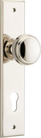 Iver Paddington Door Knob On Chamfered Backplate - primehardware
