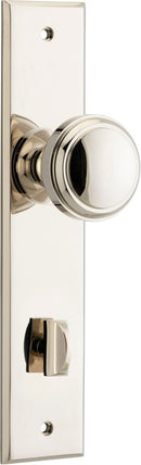 Iver Paddington Door Knob On Chamfered Backplate - primehardware