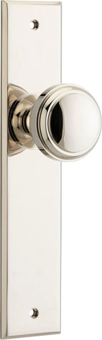 Iver Paddington Door Knob On Chamfered Backplate - primehardware