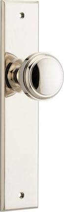 Iver Paddington Door Knob On Chamfered Backplate - primehardware