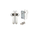 IVER Paddington Door Knob On Oval Backplate | Entrance Kit (Key/Key) | 9 Finishes - Polished Nickel