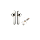 IVER Paddington Door Knob On Oval Backplate | Passage Kit | 9 Finishes - Polished Nickel