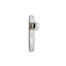 IVER Cambridge Door Knob On Oval Backplate | Entrance Lever Set Only | 9 Finishes - Polished Nickel