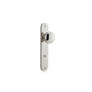 IVER Cambridge Door Knob On Oval Backplate | Privacy Lever Set Only | 9 Finishes - Polished Nickel