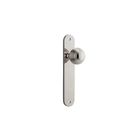 Iver Guildford Door Knob On Oval Backplate - primehardware