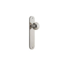 IVER Guildford Door Knob On Oval Backplate | Passage Lever Set Only | 9 Finishes - Polished Nickel