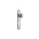 IVER Guildford Door Knob On Oval Backplate | Entrance Lever Set Only | 9 Finishes - Polished Nickel