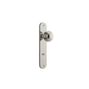 IVER Guildford Door Knob On Oval Backplate | Privacy Lever Set Only | 9 Finishes - Polished Nickel