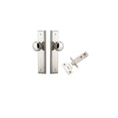 IVER Paddington Door Knob On Stepped Backplate | Passage Kit | 9 Finishes - Polished Nickel