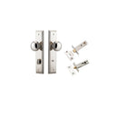 IVER Paddington Door Knob On Stepped Backplate | Separate Privacy Kit | 9 Finishes - Polished Nickel