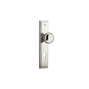 IVER Cambridge Door Knob On Stepped Backplate | Entrance Lever Set Only | 9 Finishes - Polished Nickel