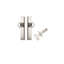 IVER Cambridge Door Knob On Stepped Backplate | Passage Kit | 9 Finishes - Polished Nickel