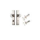 IVER Cambridge Door Knob On Stepped Backplate | Separate Privacy Kit | 9 Finishes - Polished Nickel