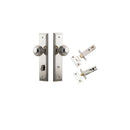 IVER Guildford Door Knob On Stepped Backplate | Separate Privacy Kit | 9 Finishes - Polished Nickel