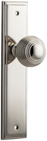 Iver Guildford Door Knob On Stepped Backplate - primehardware