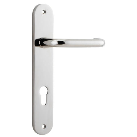 Iver Oslo Lever Door Handle On Oval Backplate - primehardware