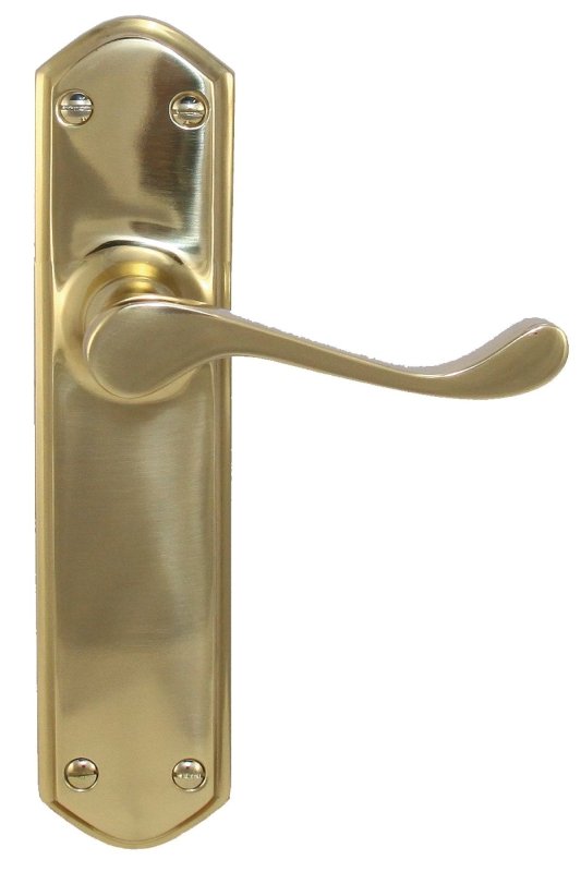Superior Brass Lever Latch Passage Set PVD PB 230x48mm ONLY LEVER SET - primehardware