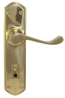 Superior Brass Lever Lock Privacy Polished Brass 30x48mm , PVD PVD Anti-Tarnish Brass 230x48mm (Pair)
