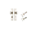 IVER Cambridge Door Knob On Chamfered Backplate | Separate Privacy Kit | 9 Finishes - Polished Nickel