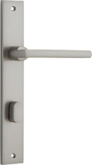 IVER Baltimore Door Lever Handle On Rectangular Backplate | Privacy- Lever Only | 7 Finishes - Satin Nickel