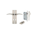 IVER Oxford Door Lever Handle On Rectangular Backplate | Entrance Kit (Key/Key) | 4 Finishes - Satin Nickel