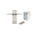 IVER Oxford Door Lever Handle On Rectangular Backplate | Entrance Kit (Key/Thumb) | 4 Finishes - Satin Nickel