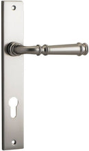 IVER Verona Door Lever Handle On Rectangular Backplate | Entrance Lever Set Only | 9 Finishes - Satin Nickel