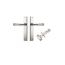 IVER Verona Door Lever Handle On Rectangular Backplate | Passage Kit | 9 Finishes - Satin Nickel